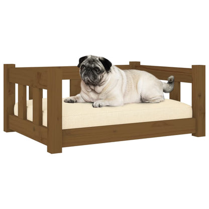 Cama Para Perros Madera Maciza Marrón Miel 65,5x50,5x28 Cm / Vetonek_2