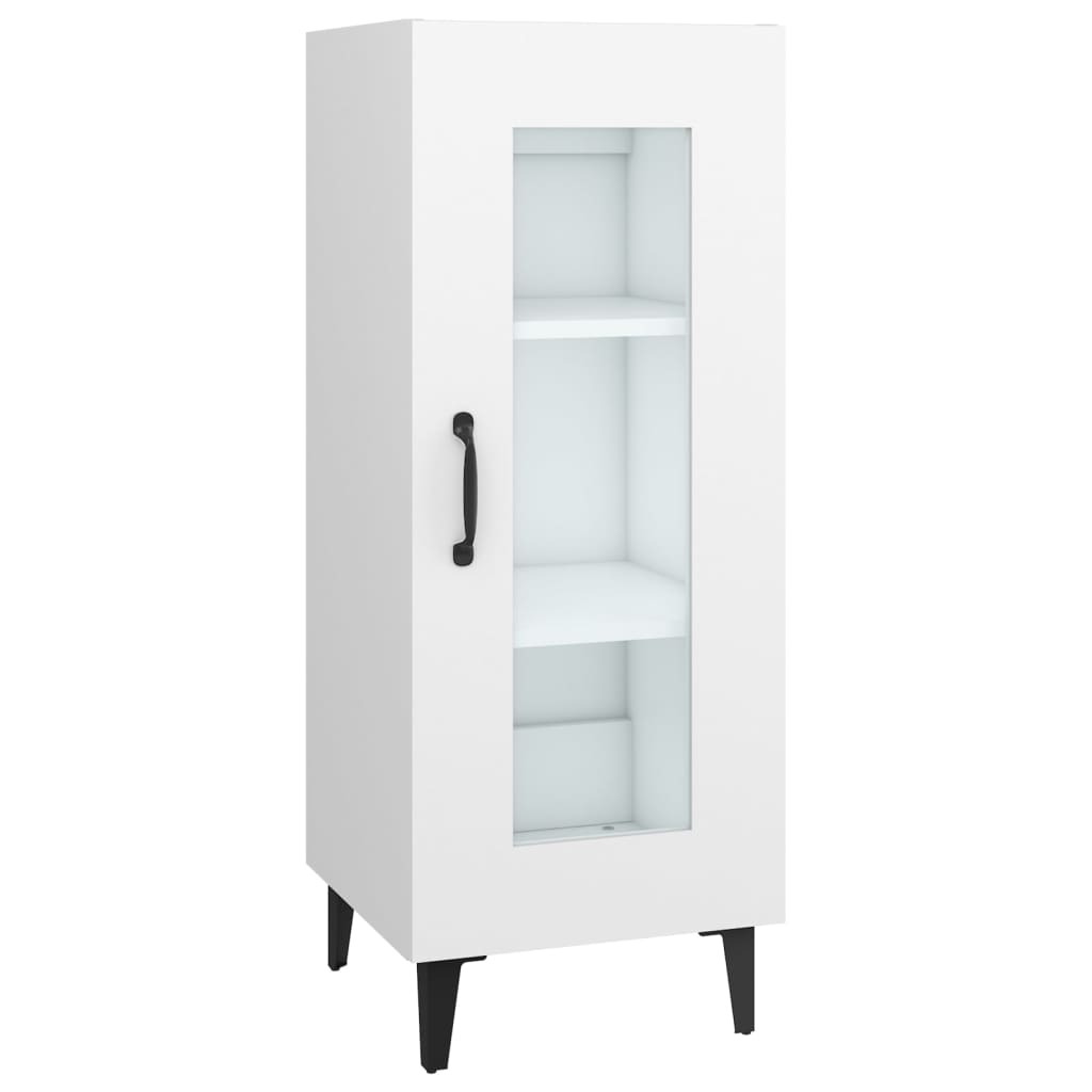 Aparador De Madera Contrachapada Blanco 34,5x34x90 Cm / Vetonek_0