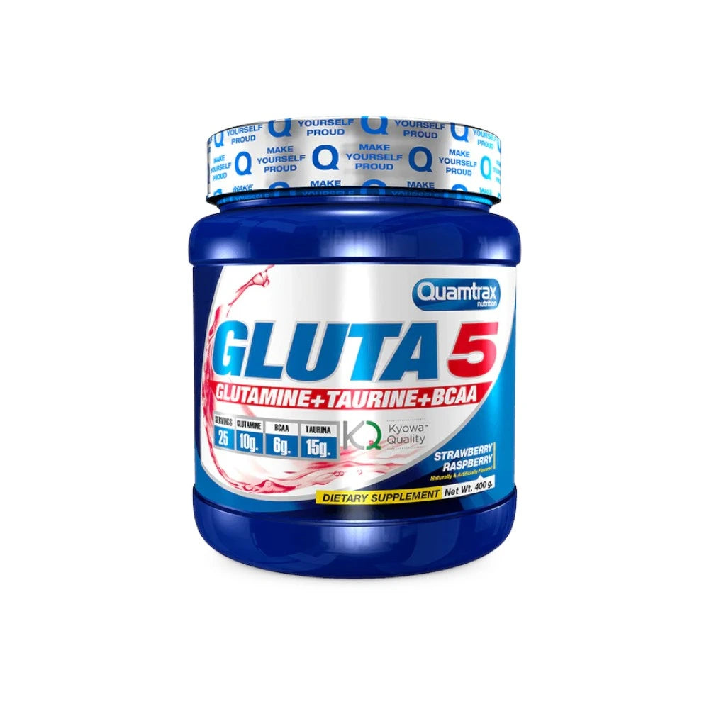 Gluta5 - 400g - Frambuesa - Glutamina - Quamtrax_0
