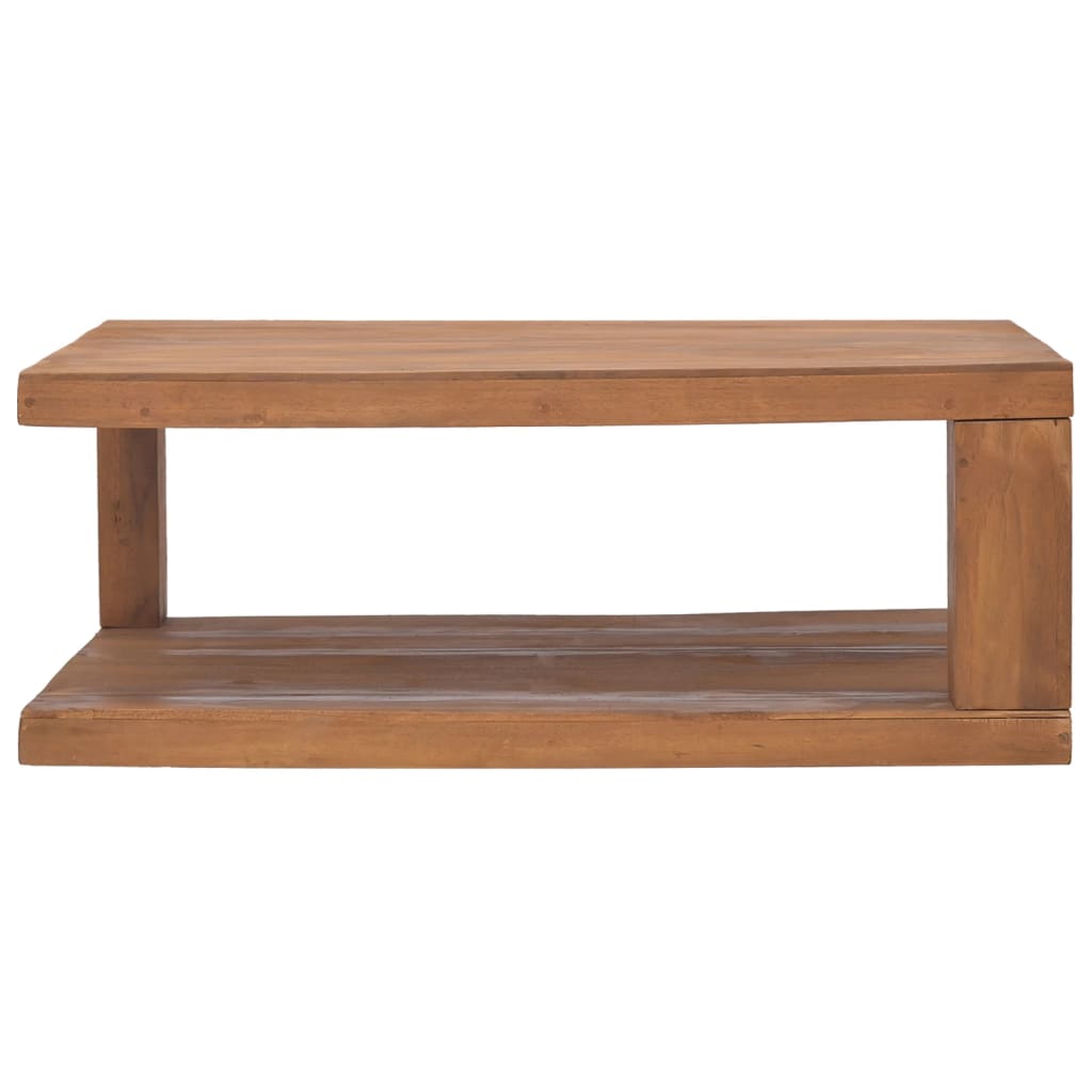 Mesa De Centro De Madera Maciza De Teca 90x50x35 Cm_0