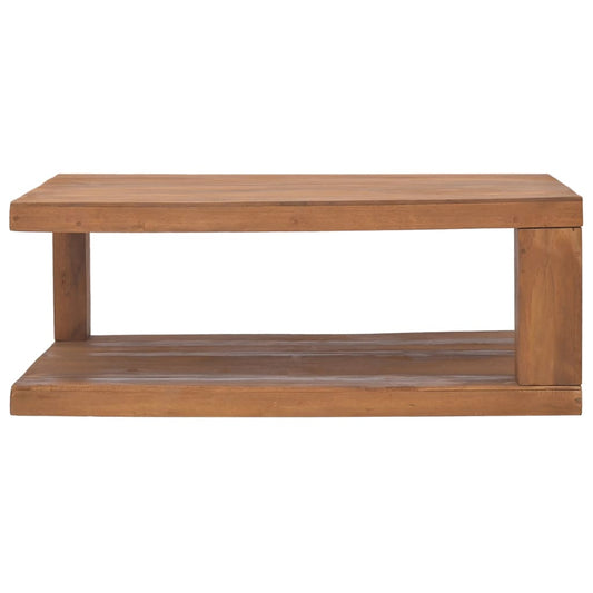 Mesa De Centro De Madera Maciza De Teca 90x50x35 Cm_0