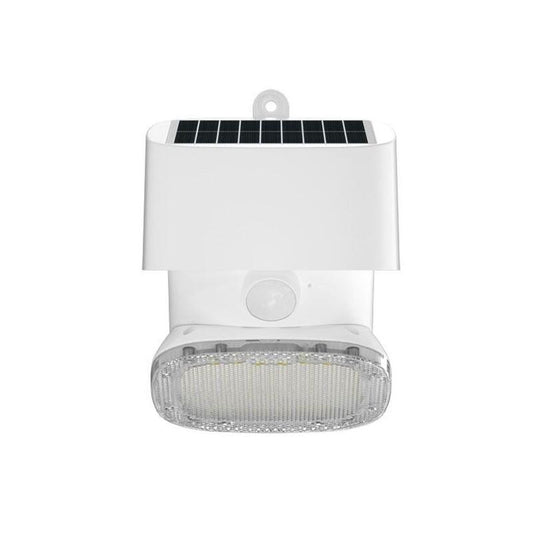 Elbat Foco Solar 2000lm - Luz Fria 6000k - Regulacion Vertical Y Horizontal - Panel Solar 1w - Ip65 - Color Blanco_0