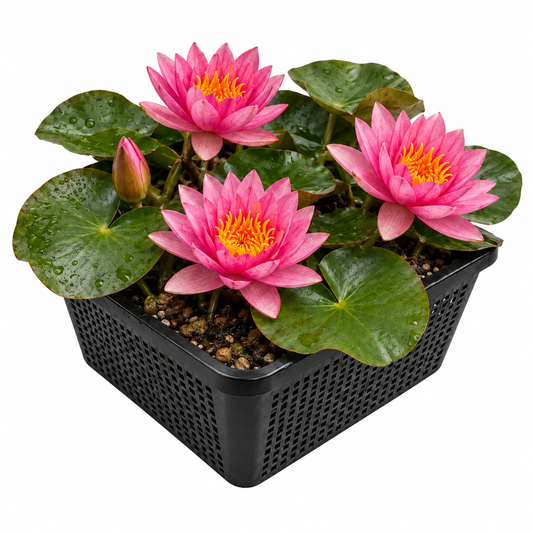 Nenúfar Rosa - Set Completo - Incl. Cesta Sustrato Grava Y Alimento_0