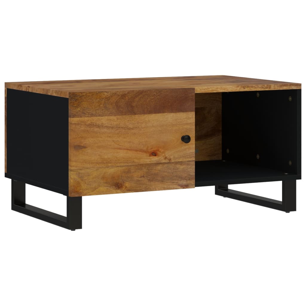 Mesa De Centro Madera Maciza Mango Y Contrachapada 80x50x40 Cm_3