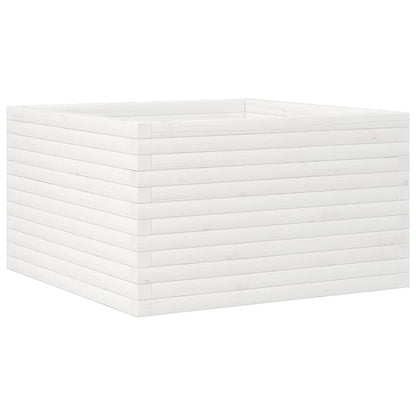 Jardinera Madera Maciza De Pino Blanco 80x80x45,5 Cm_0