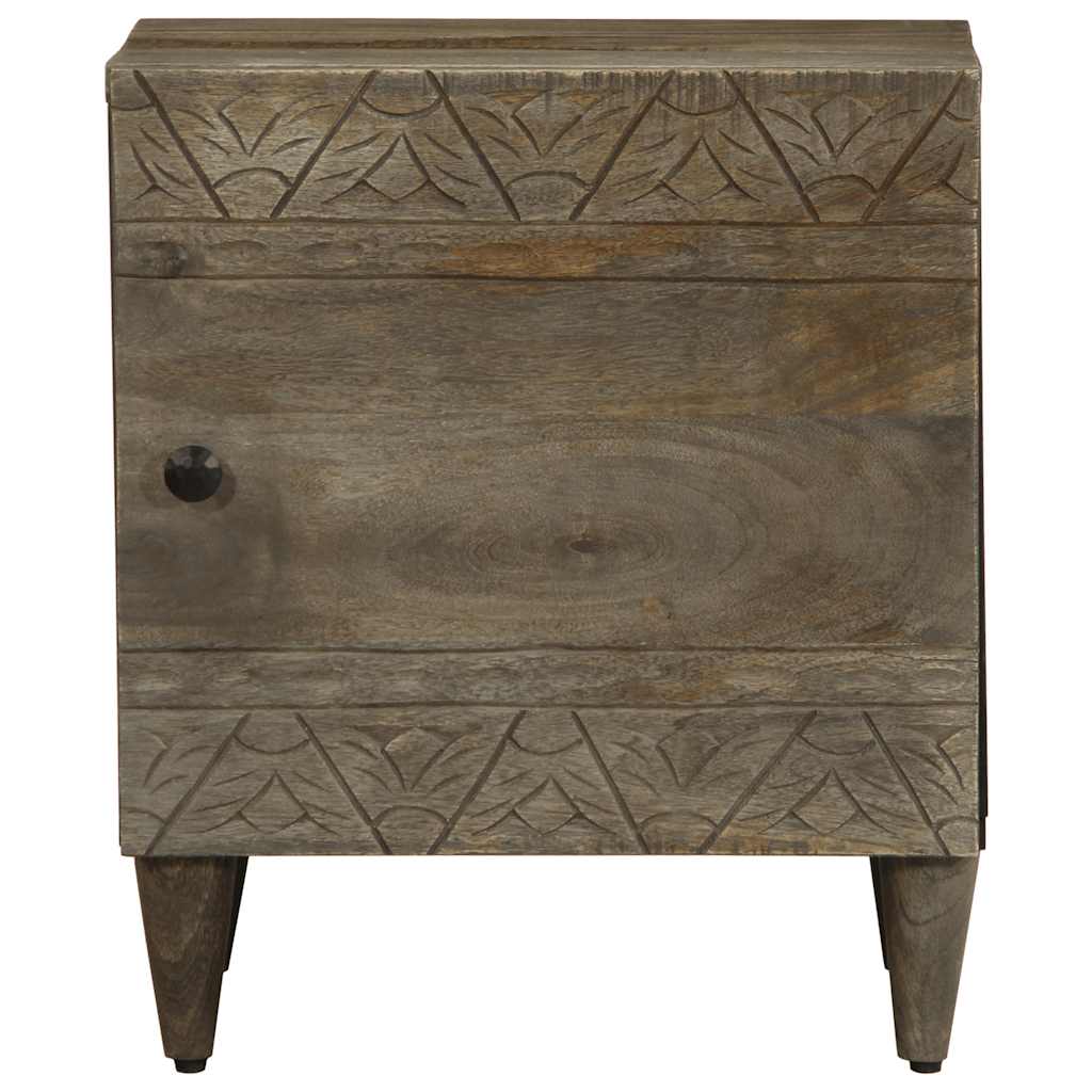 Mesitas Noche 2 Uds Madera Maciza Mango Gris Claro 40x33x46 Cm_2