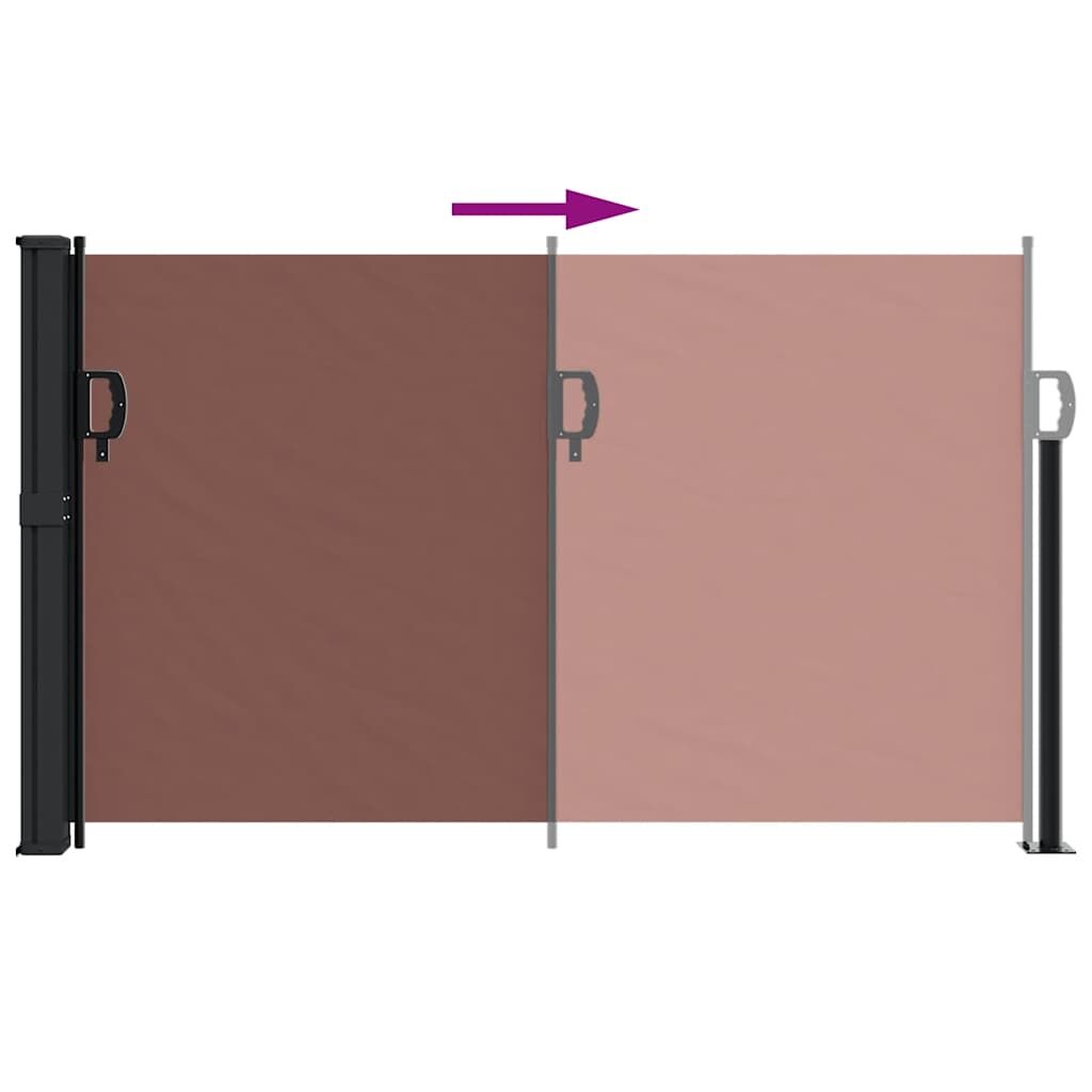 Vidaxl Toldo Lateral Retráctil Marrón 120x600 Cm_4
