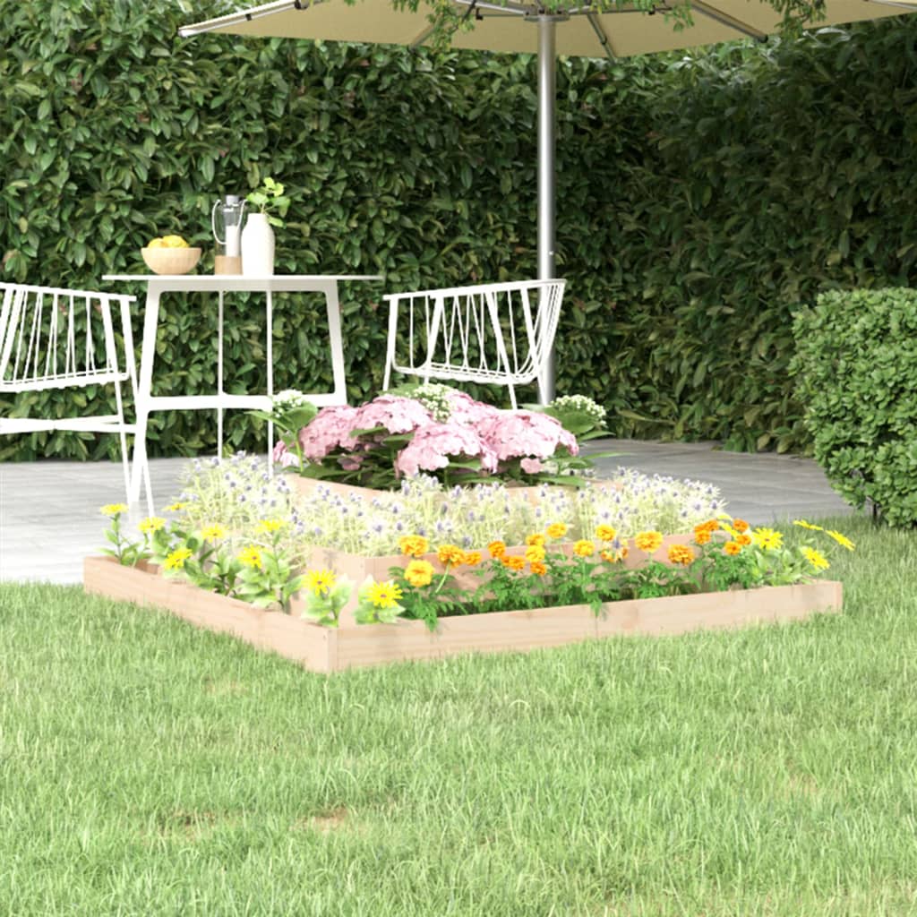 Jardinera De Madera Maciza De Pino 110x110x27 Cm_1