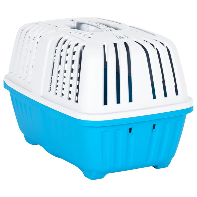 Vidaxl Transportín De Mascota Blanco Azul Polipropileno 48x31,5x33 Cm_5