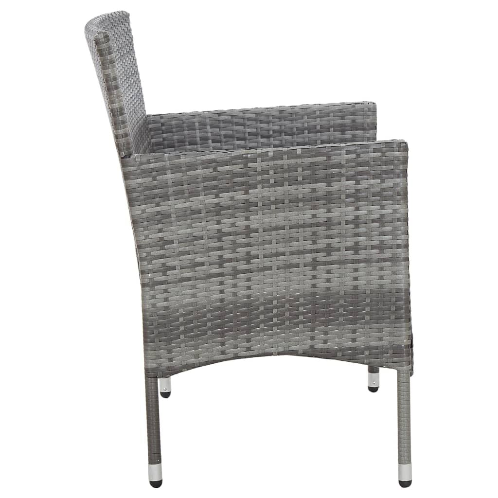 Vidaxl Set De Muebles De Jardín 4 Pzas Y Cojines Ratán Sintético Gris_3