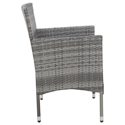 Vidaxl Set De Muebles De Jardín 4 Pzas Y Cojines Ratán Sintético Gris_3