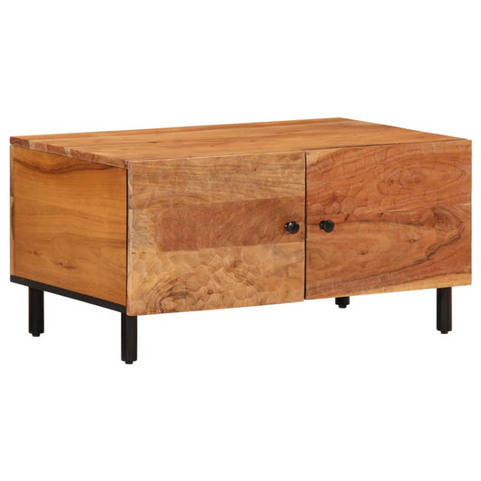 Mesa De Centro Madera Maciza De Acacia 80x50x40 Cm_0