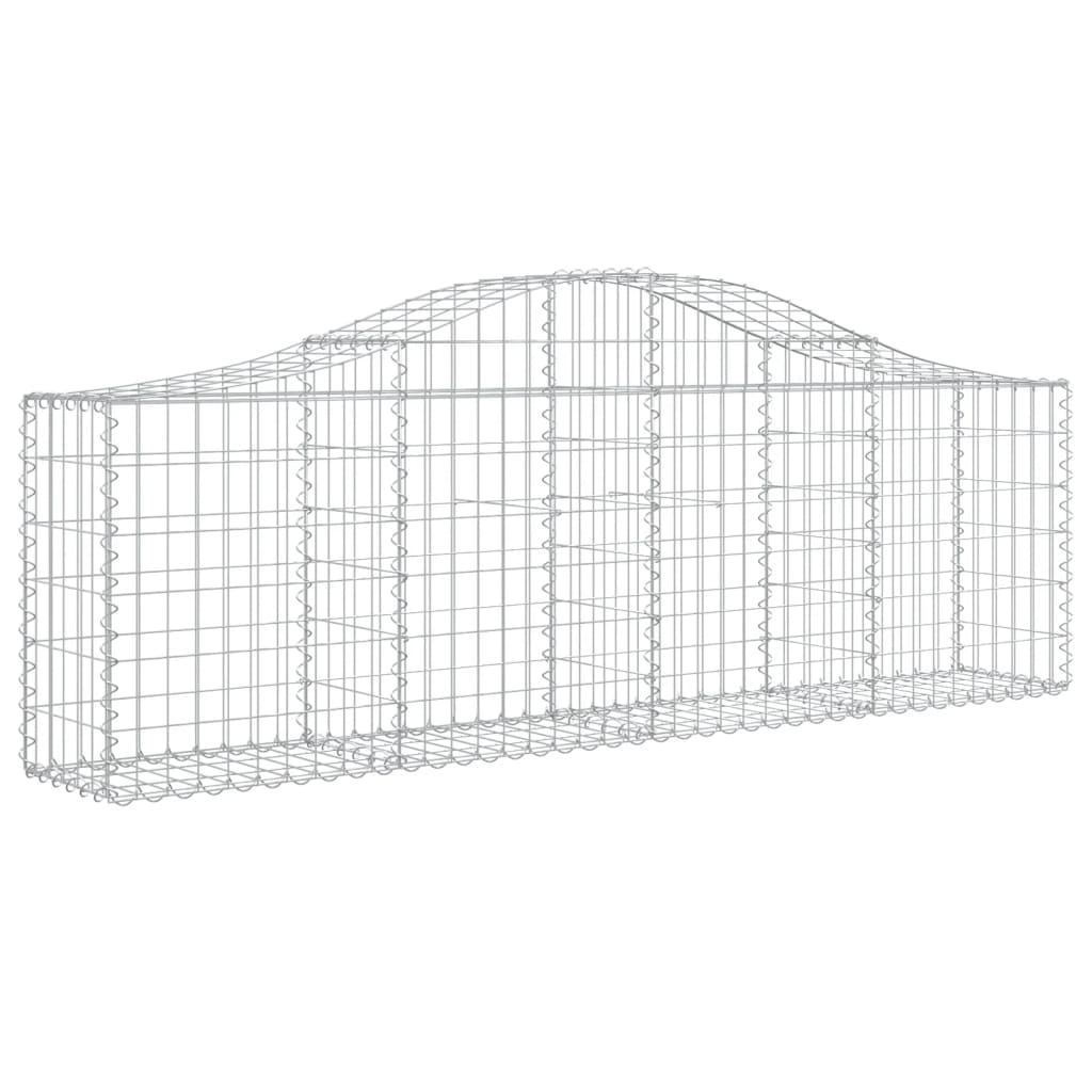 Cestas De Gaviones 5 Uds Forma De Arco Hierro 200x30x60/80 Cm_2