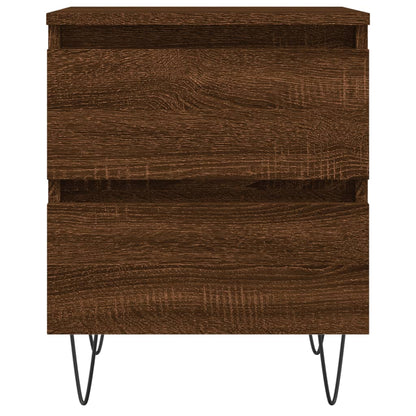 Mesitas Noche 2 Uds Madera Ingeniería Marrón Roble 40x35x50 Cm_3