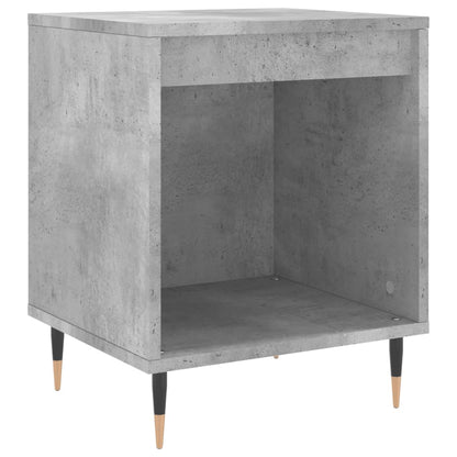 Mesita De Noche Madera De Ingeniería Gris Hormigón 40x35x50 Cm_0