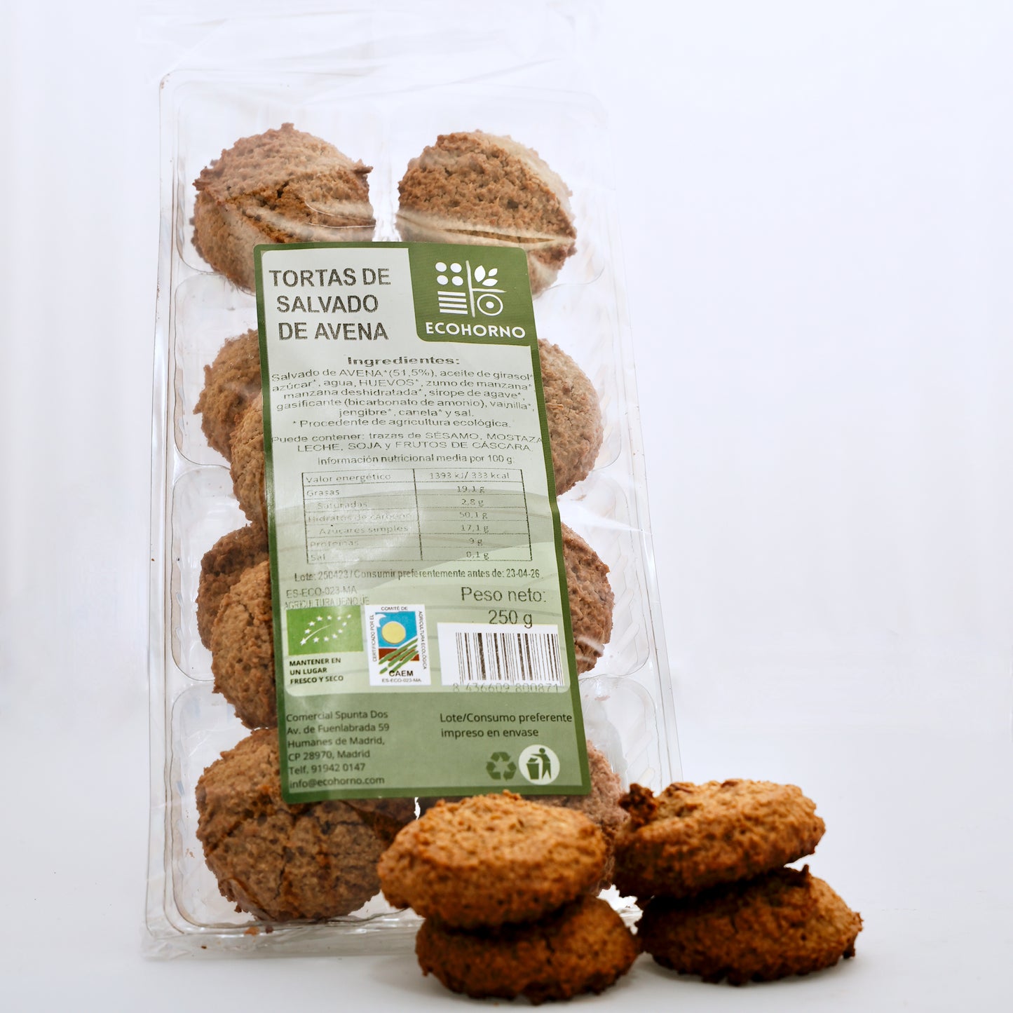 Tortas ecológicas de salvado de avena