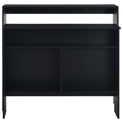 Mesa Alta De Bar Con 2 Tableros Negro 130x40x120 Cm_3