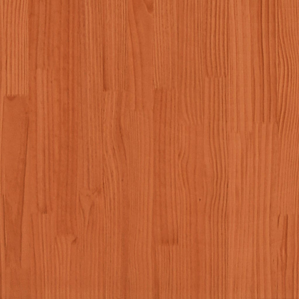Tumbona De Madera Maciza De Pino Marrón Cera 205x110x31,5 Cm / Vetonek_4