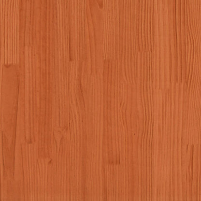 Tumbona De Madera Maciza De Pino Marrón Cera 205x110x31,5 Cm / Vetonek_4