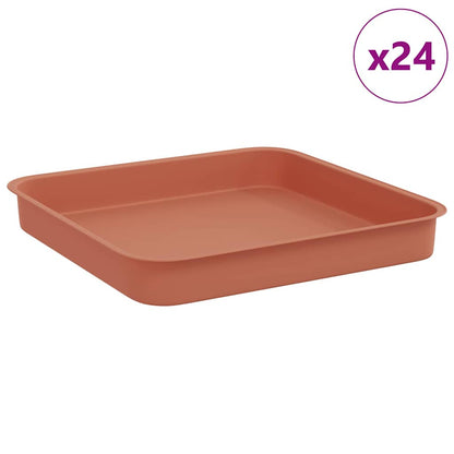 Bandeja Cuadrada Para Flores 24 Pcs Rojo Ladrillo_0