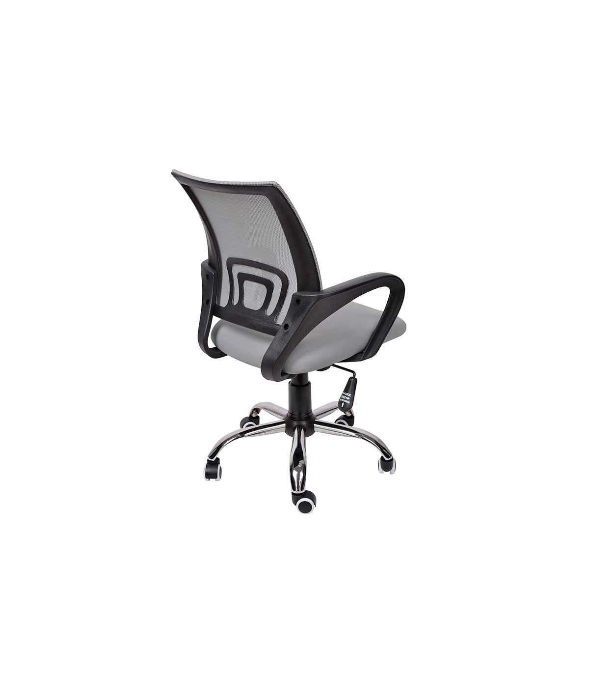 Sillón Despacho Giratorio Elevable Acabado Gris, 57 Cm(ancho) 88/98 Cm(altura) 63 Cm(fondo)_3