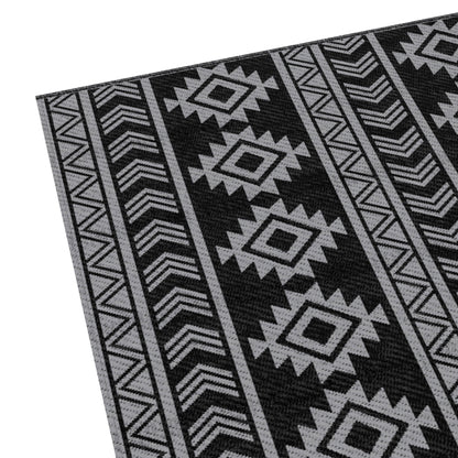 Outsunny Alfombra De Exterior 182x274 Cm Impermeable Anti-uv Negro Y Gris_4
