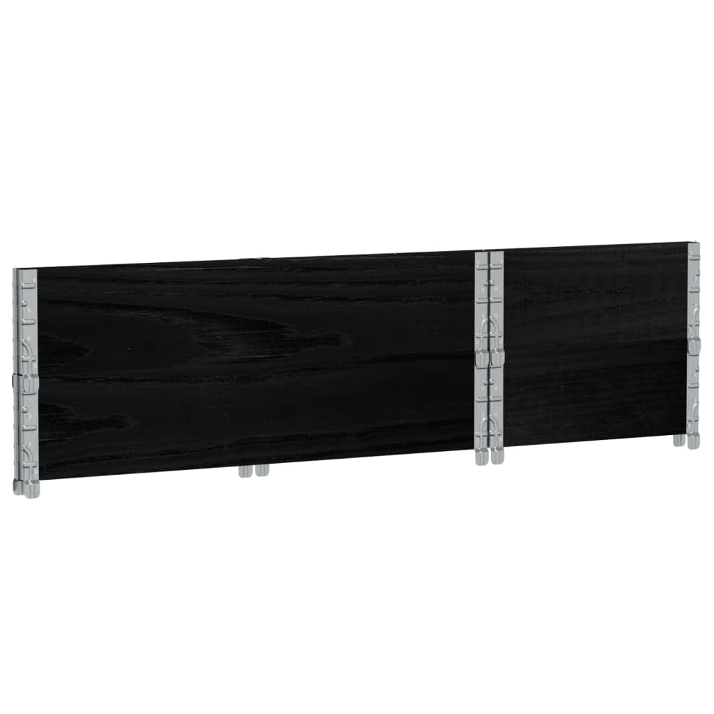 Jardinera De Madera Maciza De Pino Negro 100x50 Cm_5