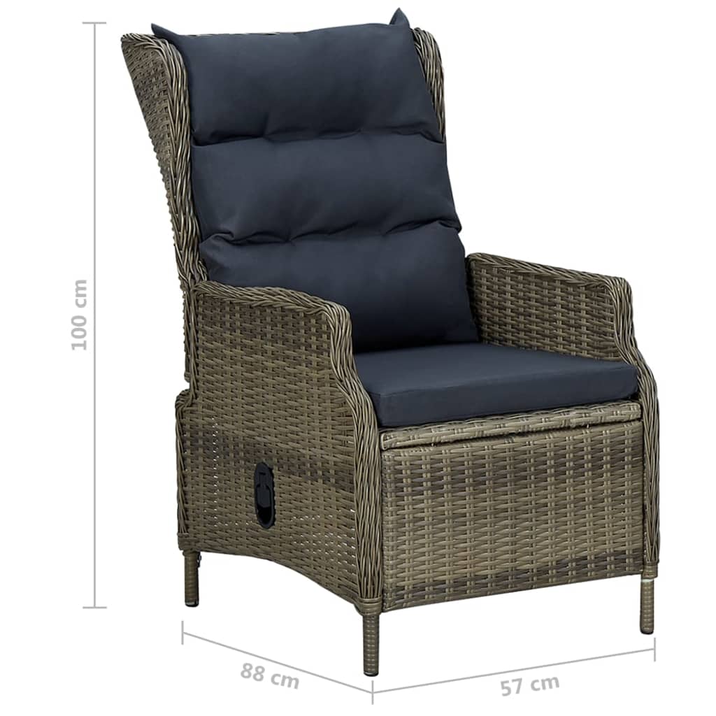 Vidaxl Juego De Comedor Para Jardín 7 Piezas Marrón_2