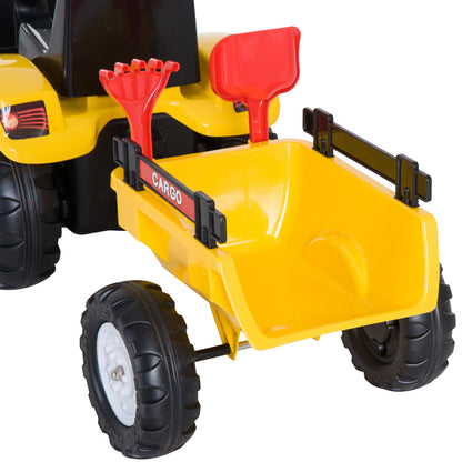 Homcom Tractor Pedal Con Remolque Para Niños 3 Años Juguete De Montar Coche_3