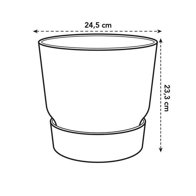 Macetero con plato integrado Greenville Elho Antracita 18 cm