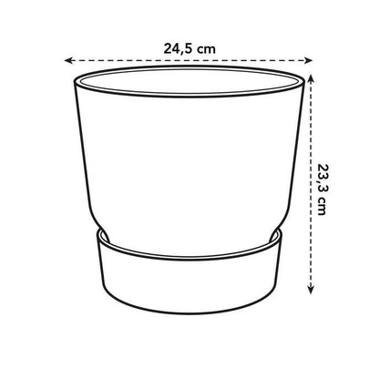 Macetero con plato integrado Greenville Elho Antracita 18 cm