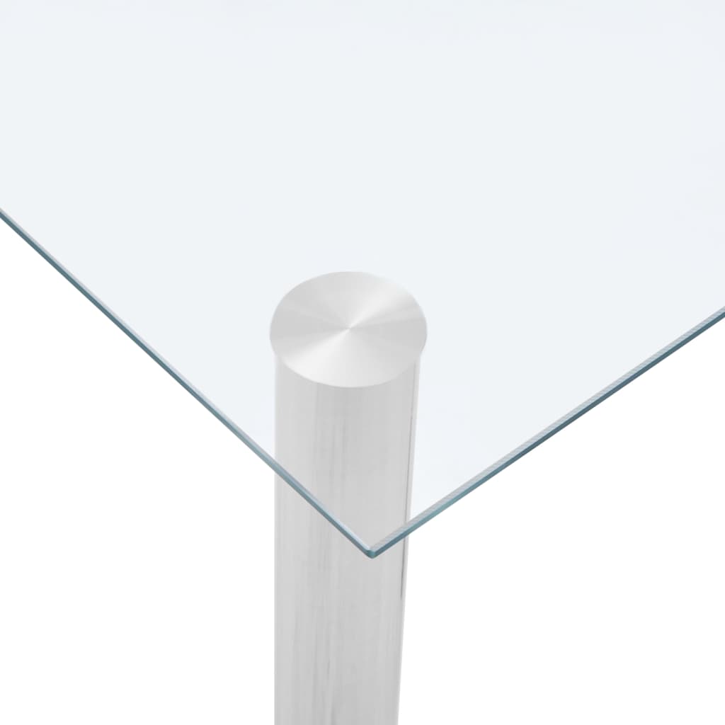 Mesa De Comedor Vidrio Templado Transparente 120x60x75 Cm_2