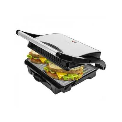 Parrilla Eléctrica Rock'ngrill 1000. 1000 W, Revestimiento Antiadherente Rockstone, Placa Superior Flotante, Cajetín Recogegrasas, 25.5 X 29.5 X 10_0
