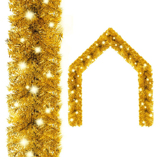 Vidaxl Guirnalda De Navidad Con Luces Led Dorado 20 M_0