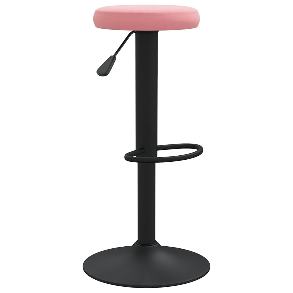 Taburetes De Cocina 2 Unidades Terciopelo Rosa_1