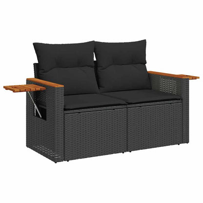 Set De Sofás De Jardín Y Cojines 8 Piezas Ratán Sintético Negro / Vetonek_5