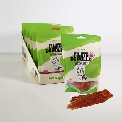 Snack Natural Para Perro Filete De Pollo Desecadas Wuapu 12x100gr_2