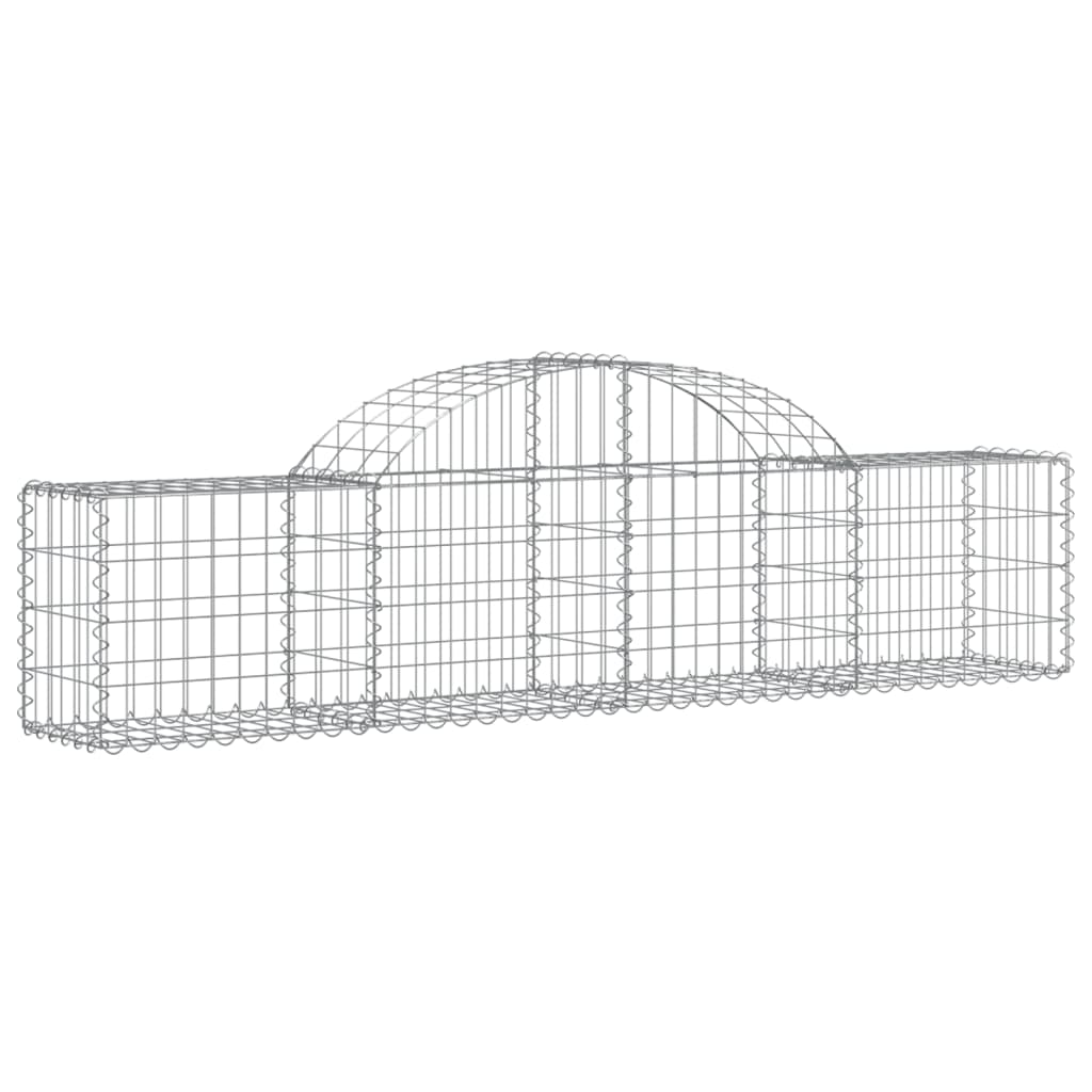 Cestas De Gaviones 6 Uds Forma De Arco Hierro 200x30x40/60 Cm_2