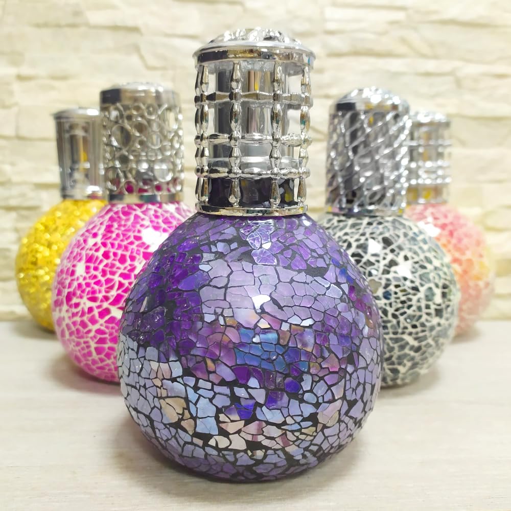 Lámpara Catalítica Mosaico Azul Océano + Fragancia Aroma Lollipop 200ml - Elimina Malos Olores, Impurezas Y Perfuma_4