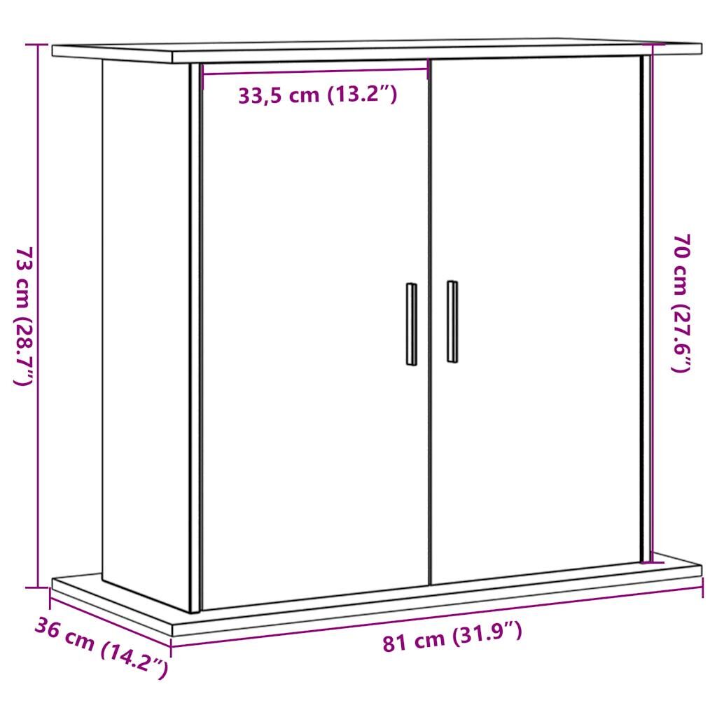 Vidaxl Soporte Para Acuario Madera Ingeniería Envejecida 81x36x73 Cm_2