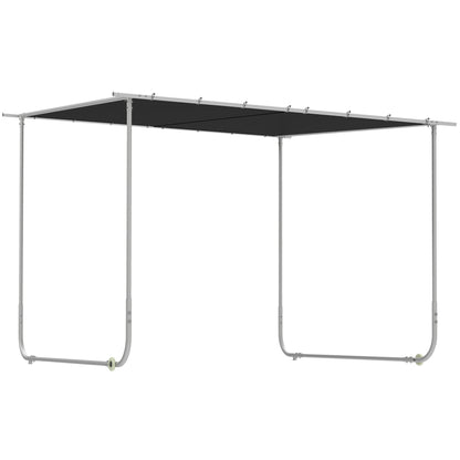 Outsunny Pérgola 3x3 M Con Ruedas Protección Uv 30+ Impermeable Gris Oscuro_0