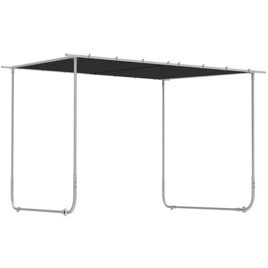 Outsunny Pérgola 3x3 M Con Ruedas Protección Uv 30+ Impermeable Gris Oscuro_0