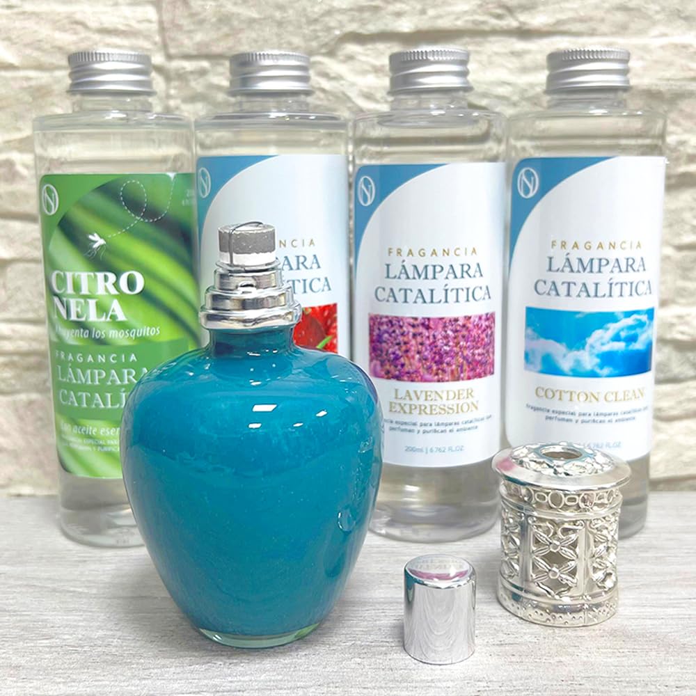 Pack Ahorro Lámpara Catalítica Aqua Marina + Fragancia Bed Of Roses 200ml + Limpiador Neutro 200ml + Mecha De Repuesto_5