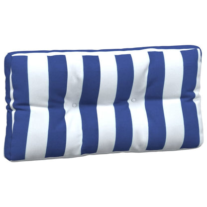 Vidaxl Cojines Para Palés 3 Piezas Tela A Rayas Azul Y Blanco_5