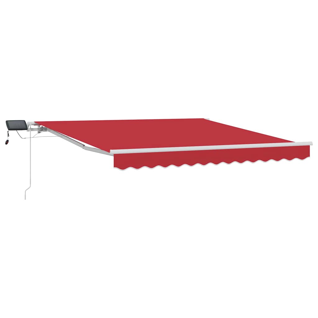 Toldo Retráctil Rojo 300 X 250 Cm Tela Y Aluminio_0