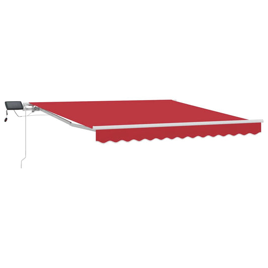 Toldo Retráctil Rojo 300 X 250 Cm Tela Y Aluminio_0