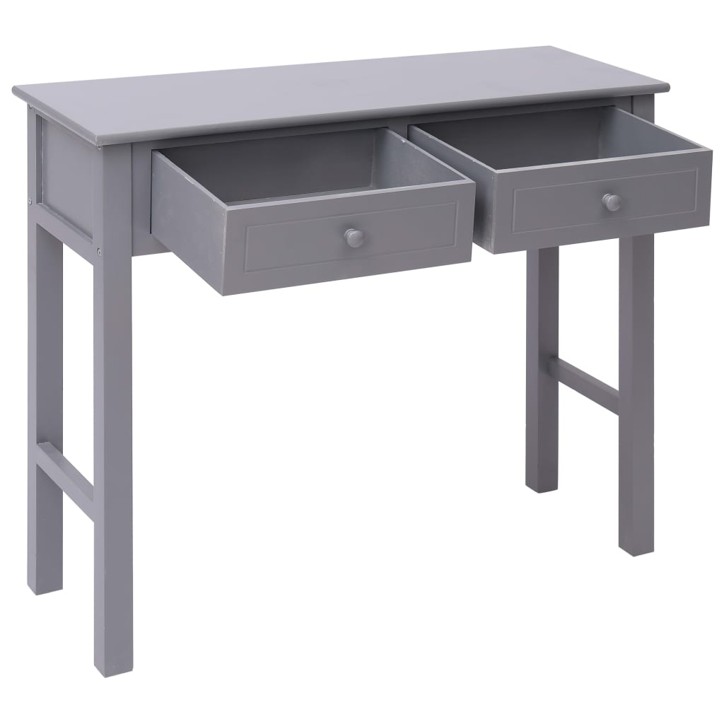 Mesa Consola De Madera Gris 90x30x77 Cm_1