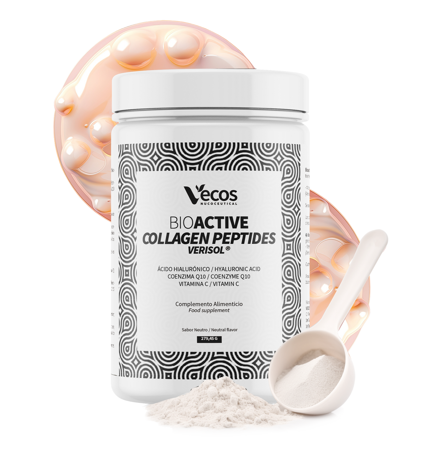 Bioactive Collagen Peptides Vecos 270 G | Colágeno Y Cuidado De La Piel | Verisol®, Ácido Hialurónico Y Coq10_0