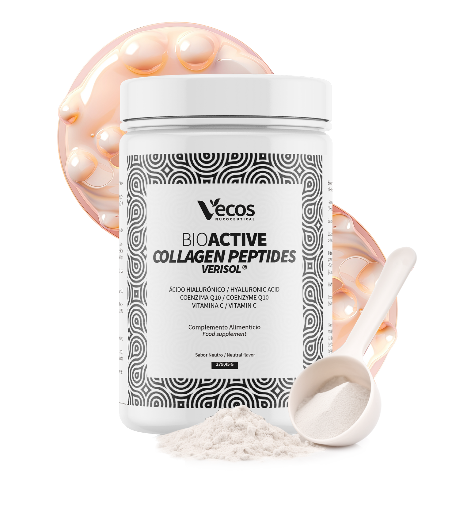 Bioactive Collagen Peptides Vecos 270 G | Colágeno Y Cuidado De La Piel | Verisol®, Ácido Hialurónico Y Coq10_0