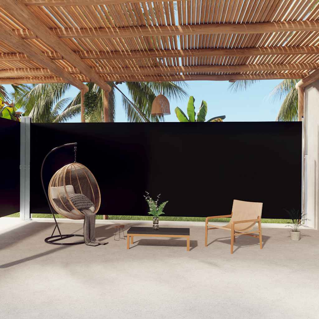 Vidaxl Toldo Lateral Retráctil Negro 220x1000 Cm_1